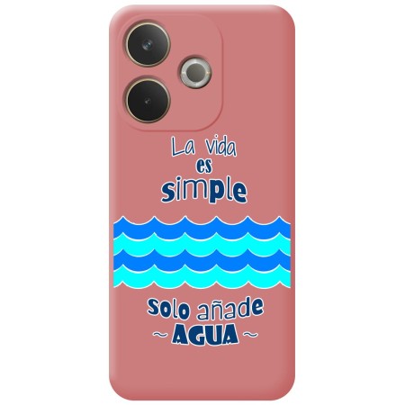 Funda Silicona Líquida Rosa para Oppo A5 Pro 5G diseño Agua Dibujos