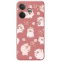 Funda Silicona Líquida Rosa para Oppo A5 Pro 5G diseño Cerdos Dibujos