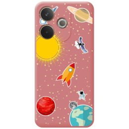 Funda Silicona Líquida Rosa para Oppo A5 Pro 5G diseño Espacio Dibujos