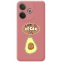 Funda Silicona Líquida Rosa para Oppo A5 Pro 5G diseño Vegan Life Dibujos