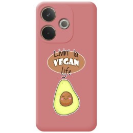 Funda Silicona Líquida Rosa para Oppo A5 Pro 5G diseño Vegan Life Dibujos