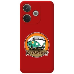 Funda Silicona Líquida Roja para Oppo A5 Pro 5G diseño Adventure Dibujos