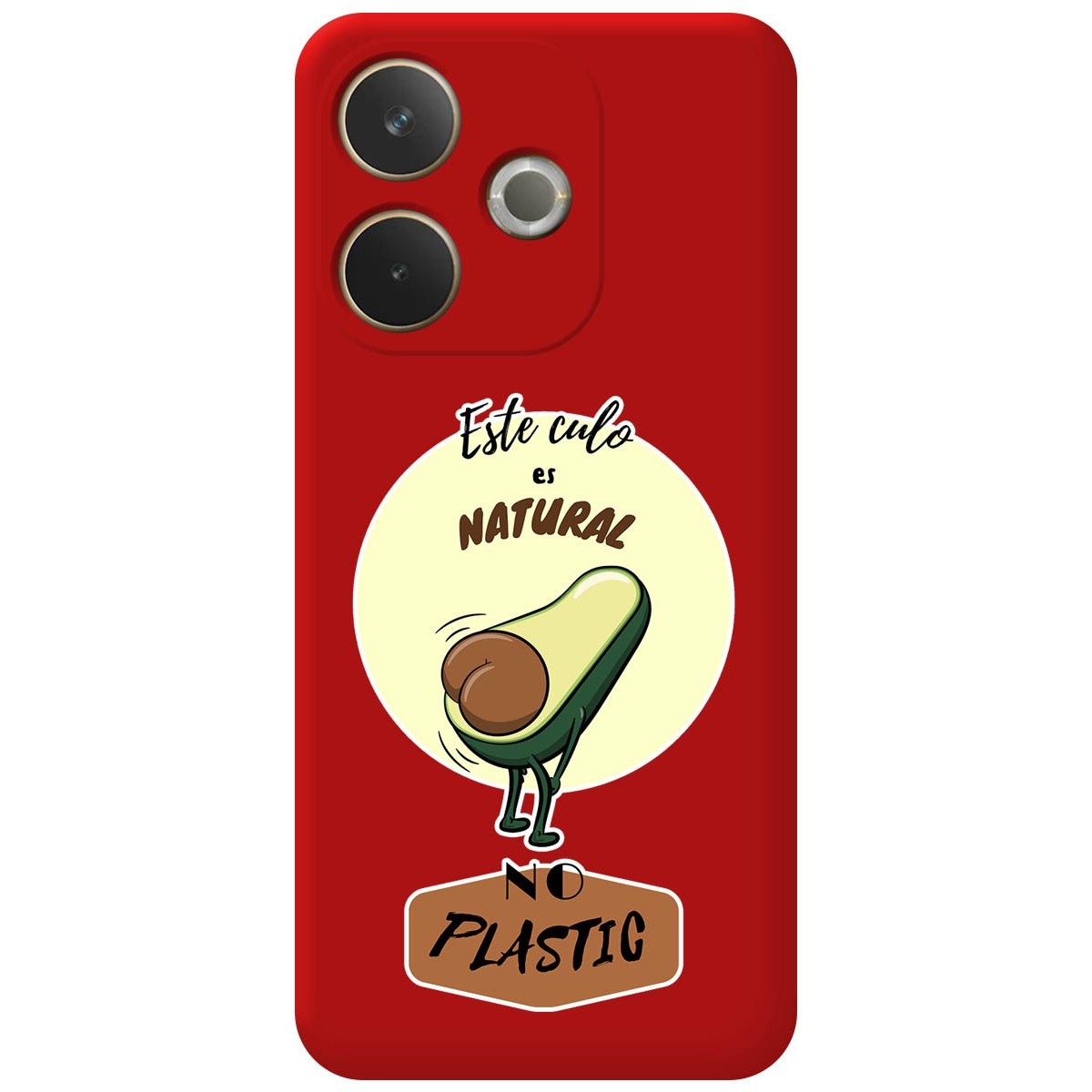 Funda Silicona Líquida Roja para Oppo A5 Pro 5G diseño Culo Natural Dibujos