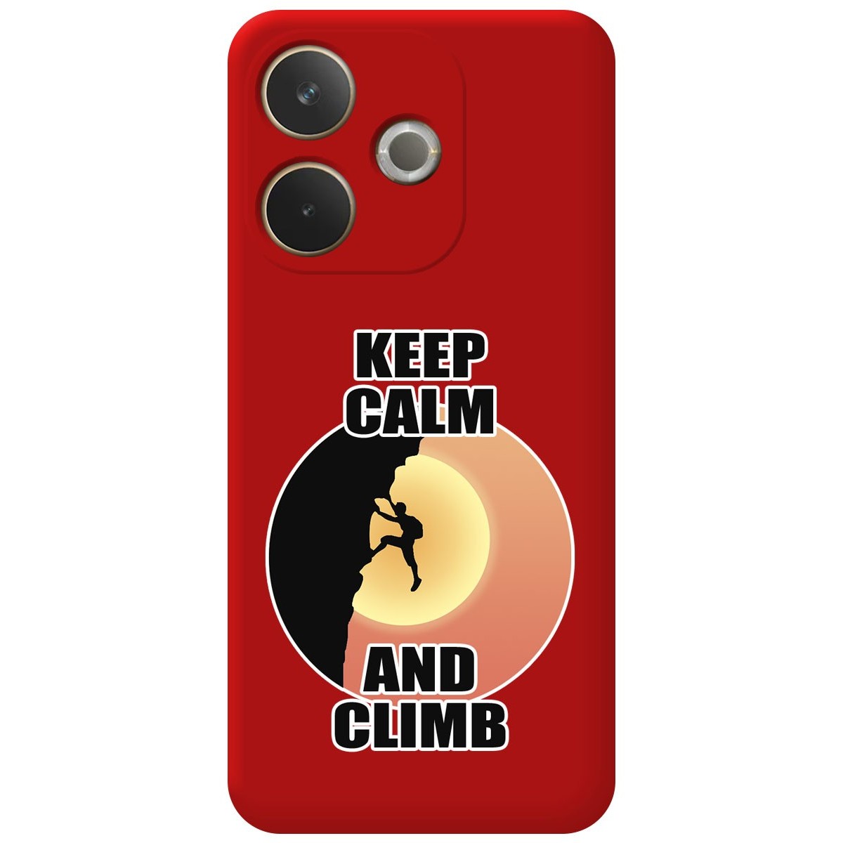 Funda Silicona Líquida Roja para Oppo A5 Pro 5G diseño Hombre Escalada Dibujos