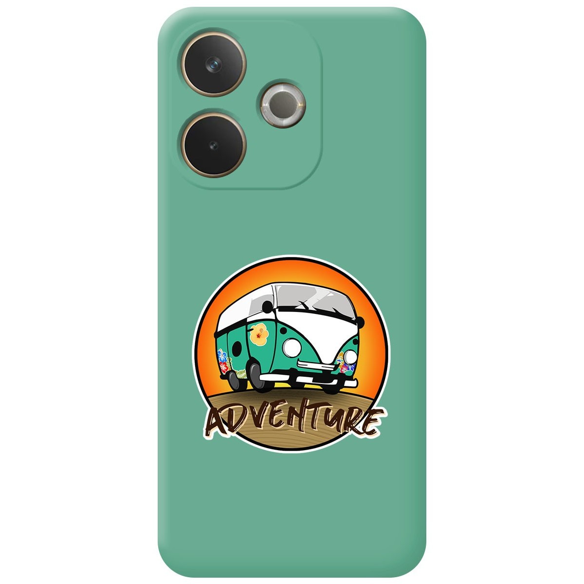 Funda Silicona Líquida Verde para Oppo A5 Pro 5G diseño Adventure Dibujos