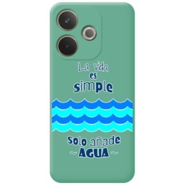 Funda Silicona Líquida Verde para Oppo A5 Pro 5G diseño Agua Dibujos