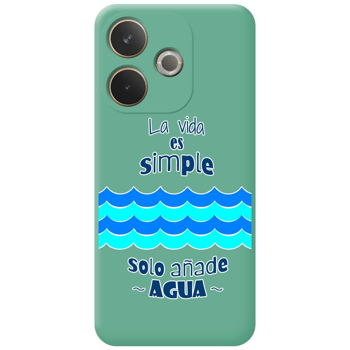 Funda Silicona Líquida Verde para Oppo A5 Pro 5G diseño Agua Dibujos