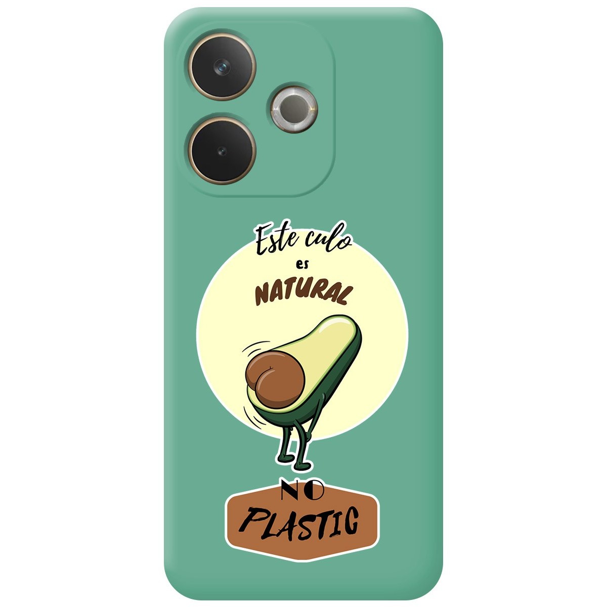 Funda Silicona Líquida Verde para Oppo A5 Pro 5G diseño Culo Natural Dibujos