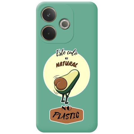 Funda Silicona Líquida Verde para Oppo A5 Pro 5G diseño Culo Natural Dibujos