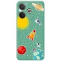 Funda Silicona Líquida Verde para Oppo A5 Pro 5G diseño Espacio Dibujos