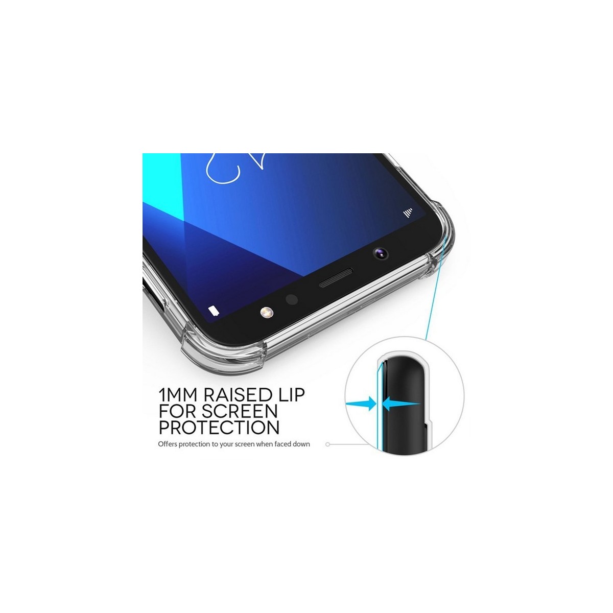 Funda Gel Tpu Anti-Shock Transparente para Samsung Galaxy A6 Plus (2018)