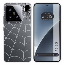 Funda Silicona Transparente para Xiaomi 15 5G diseño Araña Dibujos