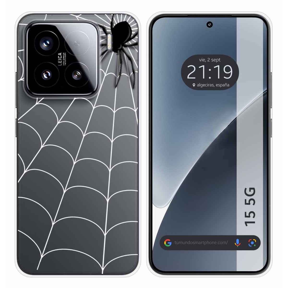 Funda Silicona Transparente para Xiaomi 15 5G diseño Araña Dibujos