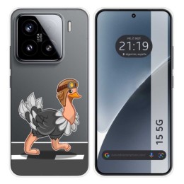 Funda Silicona Transparente para Xiaomi 15 5G diseño Avestruz Dibujos