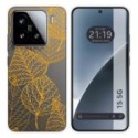 Funda Silicona Transparente para Xiaomi 15 5G diseño Hojas Dibujos