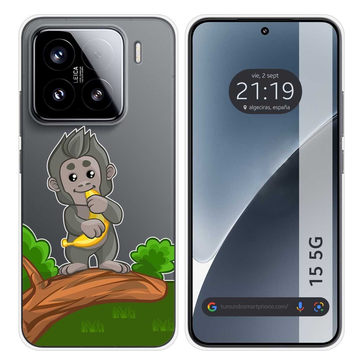 Funda Silicona Transparente para Xiaomi 15 5G diseño Mono Dibujos