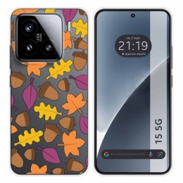Funda Silicona Transparente para Xiaomi 15 5G diseño Otoño Dibujos