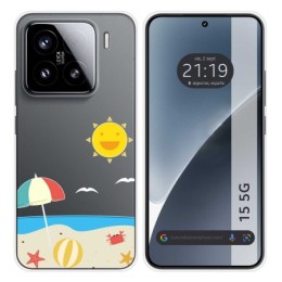 Funda Silicona Transparente para Xiaomi 15 5G diseño Playa Dibujos
