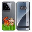 Funda Silicona Transparente para Xiaomi 15 5G diseño Tigre Dibujos
