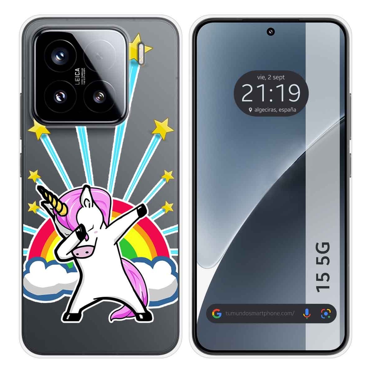 Funda Silicona Transparente para Xiaomi 15 5G diseño Unicornio Dibujos