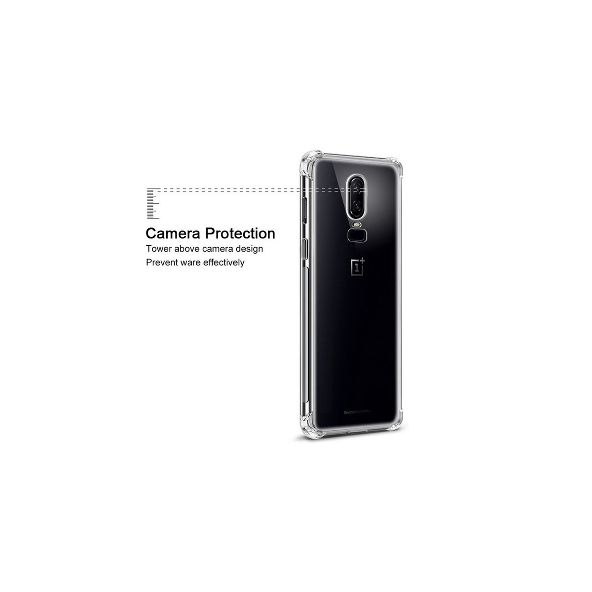 Funda Gel Tpu Anti-Shock Transparente para Oneplus 6
