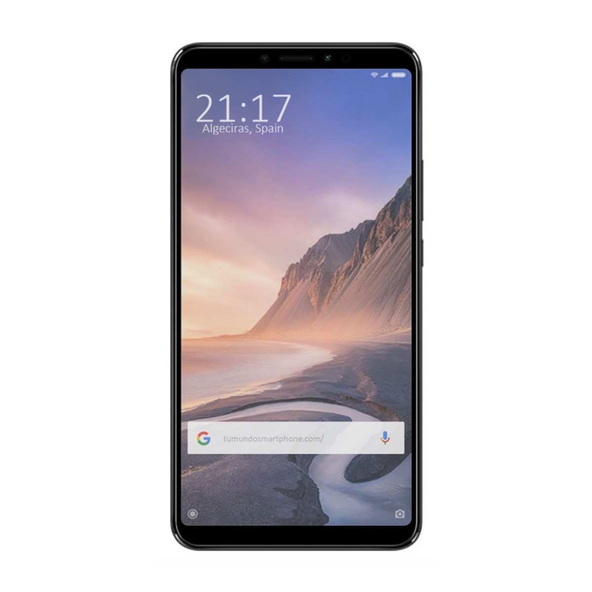 Protector Cristal Templado Frontal Completo Negro para Xiaomi Mi Max 3 Vidrio