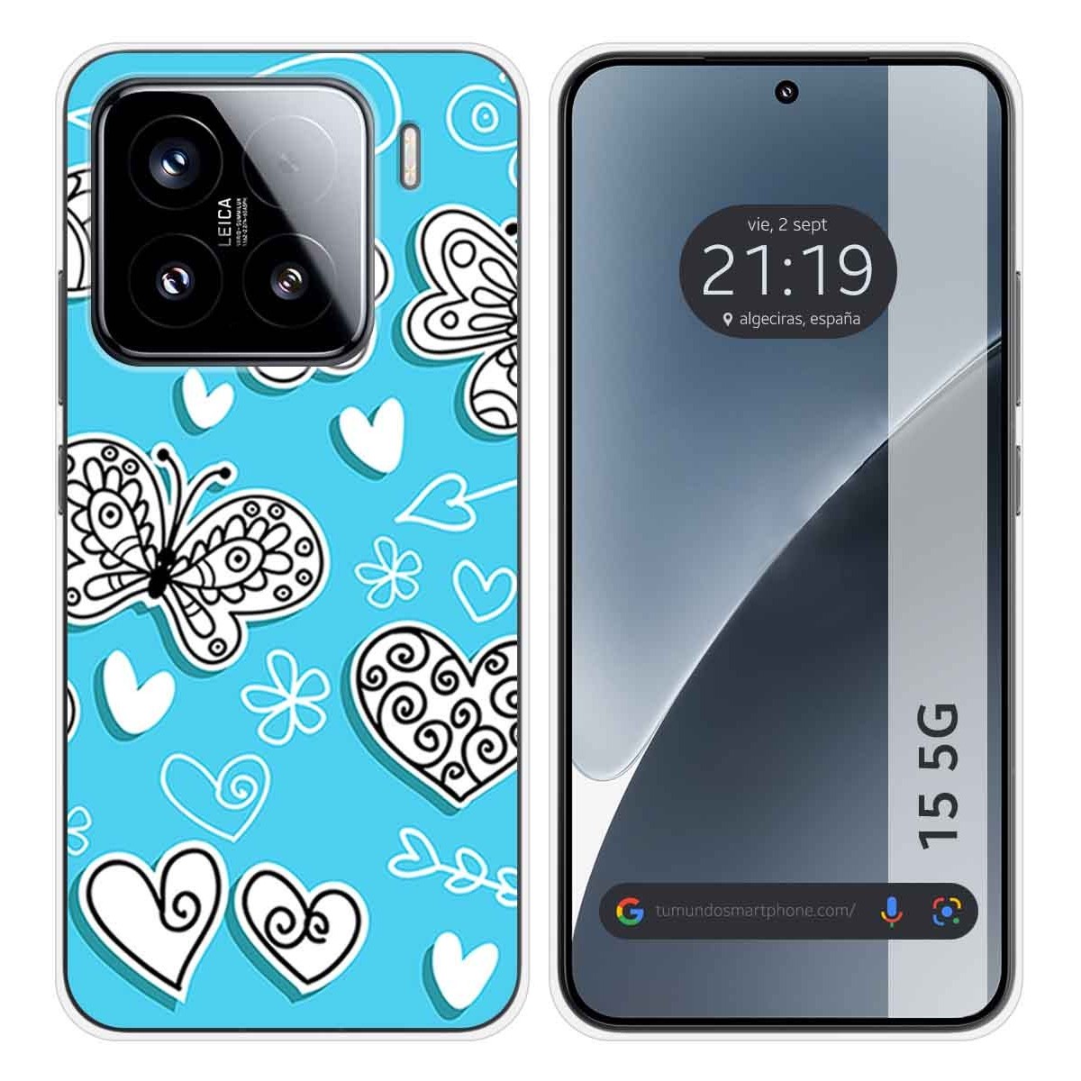 Funda Silicona para Xiaomi 15 5G diseño Mariposas Dibujos