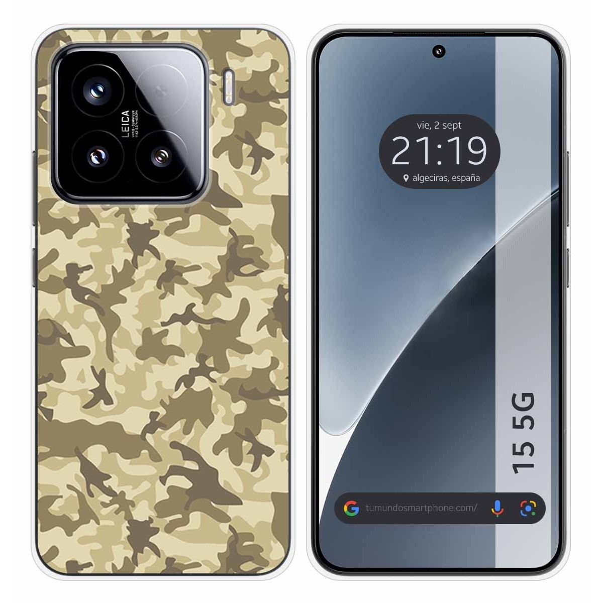 Funda Silicona para Xiaomi 15 5G diseño Sand Camuflaje Dibujos