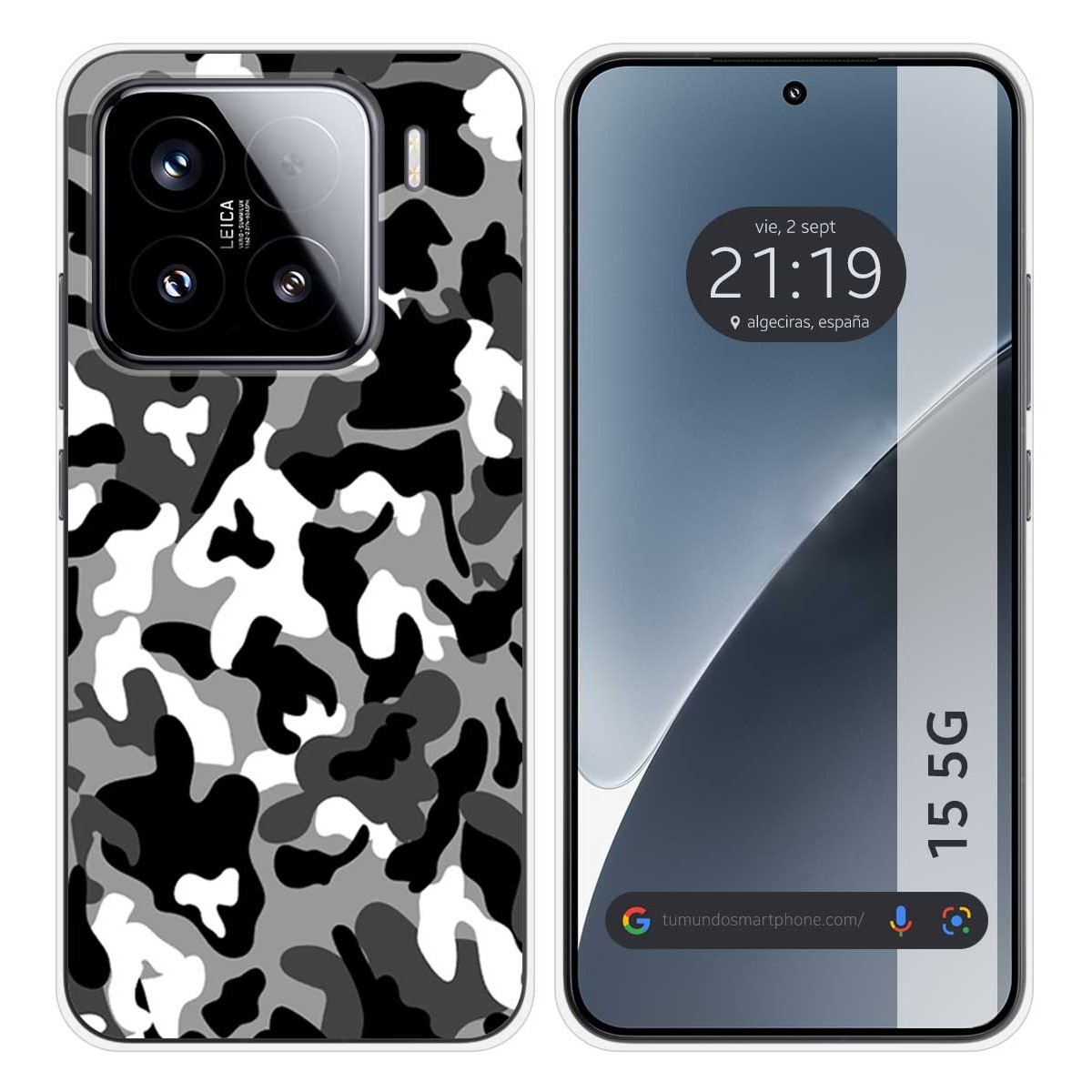 Funda Silicona para Xiaomi 15 5G diseño Snow Camuflaje Dibujos