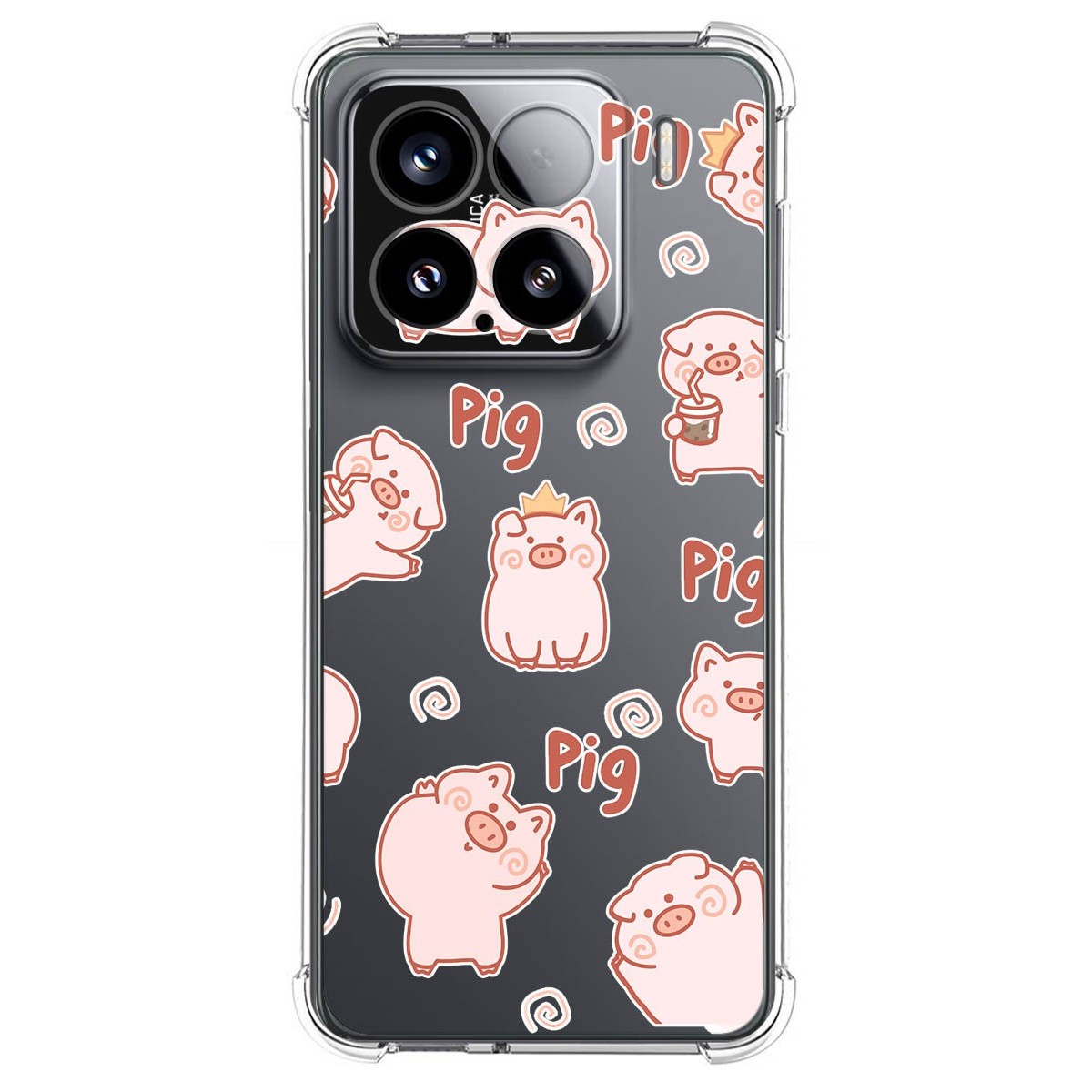 Funda Silicona Antigolpes para Xiaomi 15 5G diseño Cerdos Dibujos