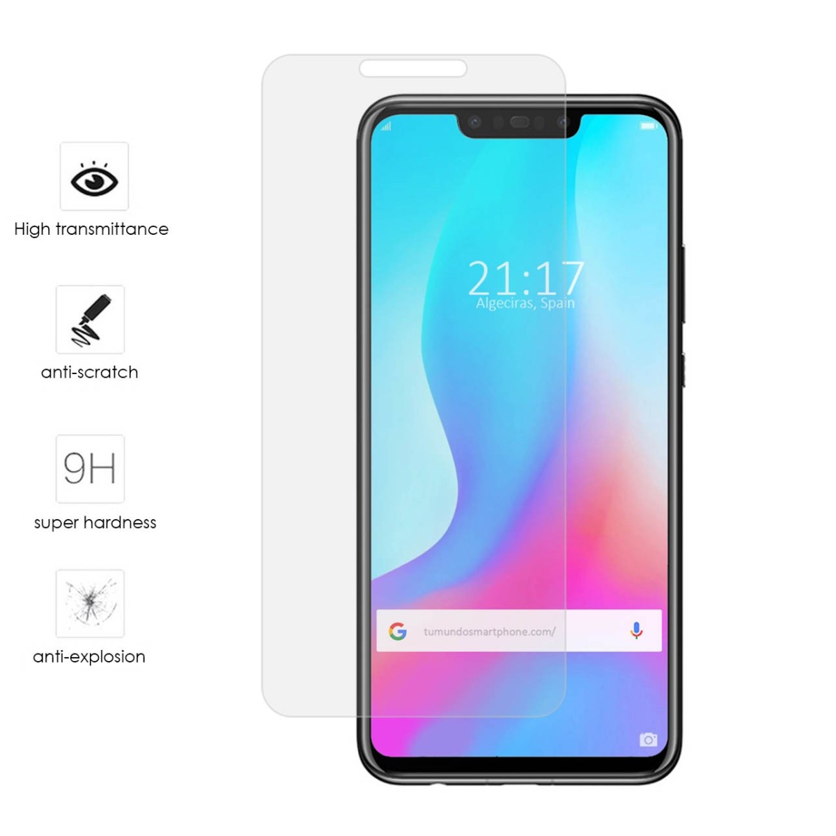 Protector Cristal Templado para Huawei P Smart Plus Vidrio