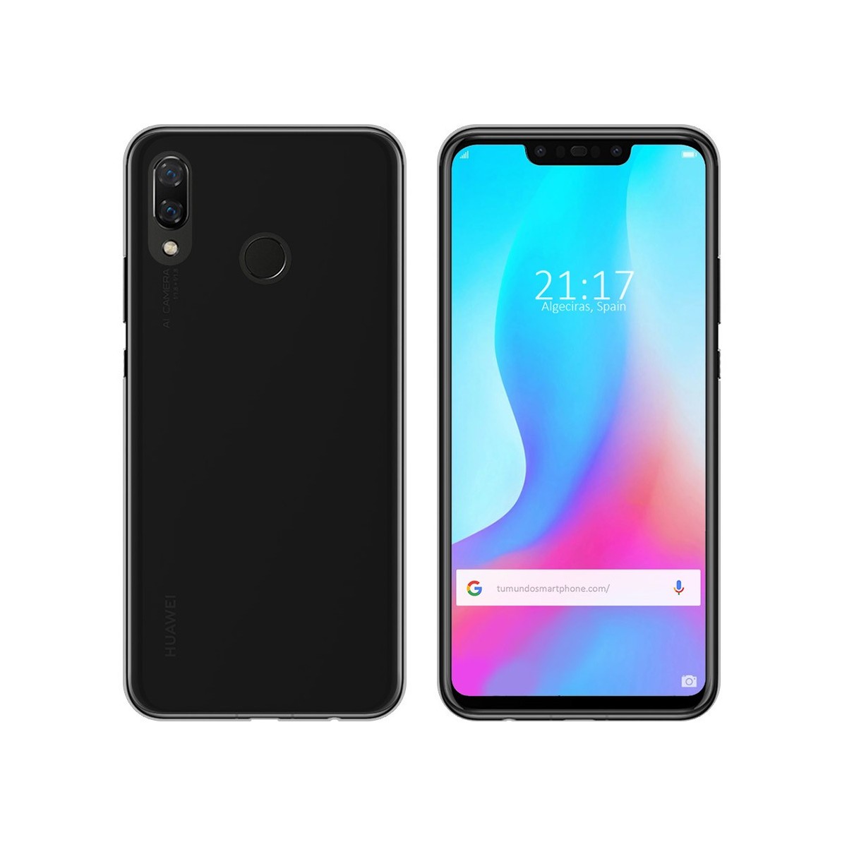 Funda Gel Tpu para Huawei P Smart Plus Color Negra