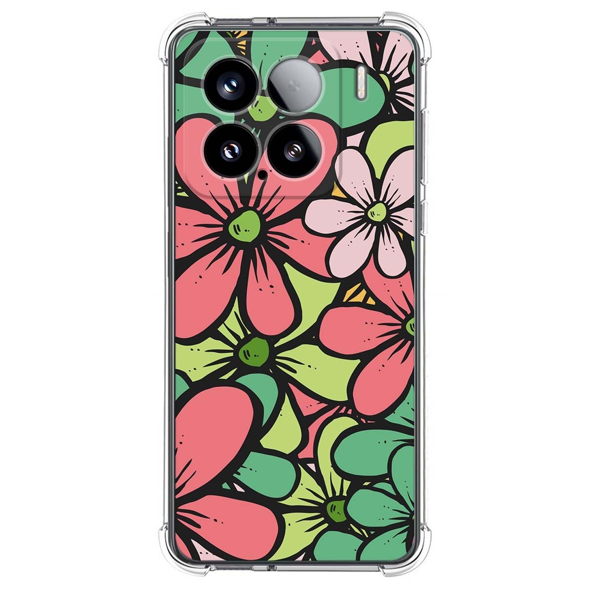 Funda Silicona Antigolpes para Xiaomi 15 5G diseño Flores 02 Dibujos