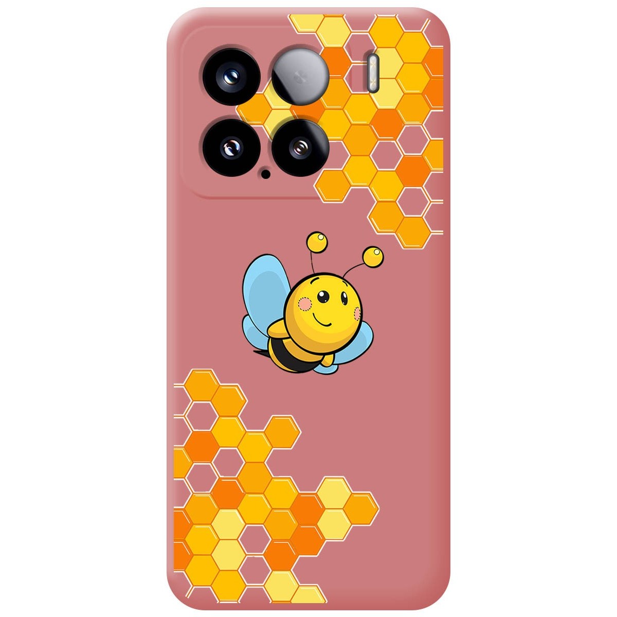 Funda Silicona Líquida Rosa para Xiaomi 15 5G diseño Abeja Dibujos