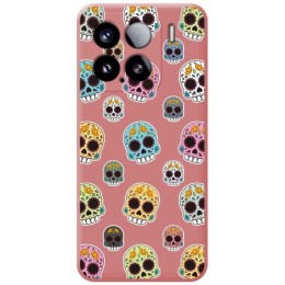 Funda Silicona Líquida Rosa para Xiaomi 15 5G diseño Catrina Dibujos