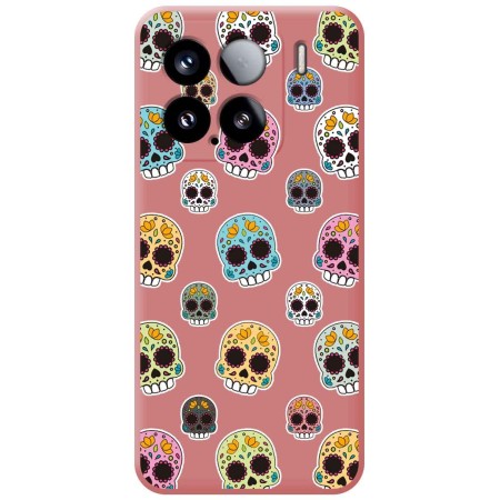 Funda Silicona Líquida Rosa para Xiaomi 15 5G diseño Catrina Dibujos