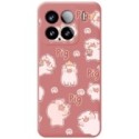Funda Silicona Líquida Rosa para Xiaomi 15 5G diseño Cerdos Dibujos