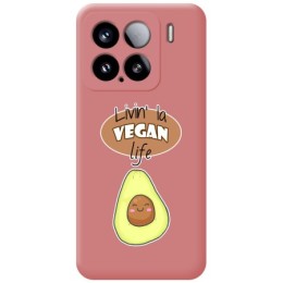 Funda Silicona Líquida Rosa para Xiaomi 15 5G diseño Vegan Life Dibujos