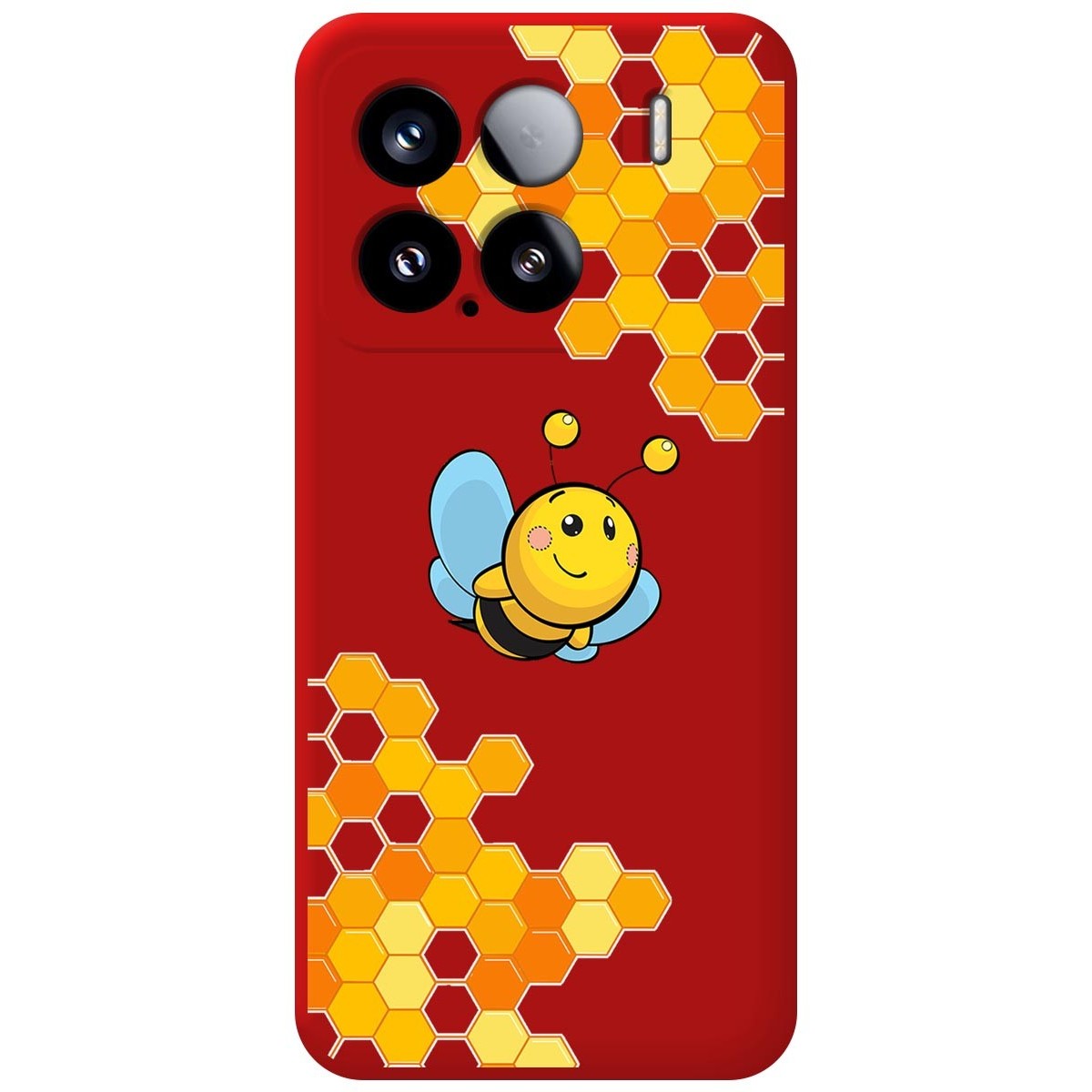 Funda Silicona Líquida Roja para Xiaomi 15 5G diseño Abeja Dibujos