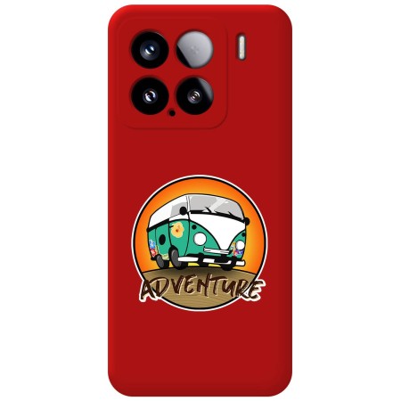 Funda Silicona Líquida Roja para Xiaomi 15 5G diseño Adventure Dibujos