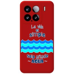 Funda Silicona Líquida Roja para Xiaomi 15 5G diseño Agua Dibujos