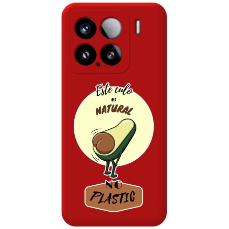 Funda Silicona Líquida Roja para Xiaomi 15 5G diseño Culo Natural Dibujos