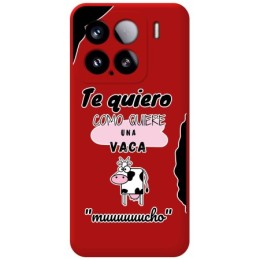 Funda Silicona Líquida Roja para Xiaomi 15 5G diseño Vaca Dibujos