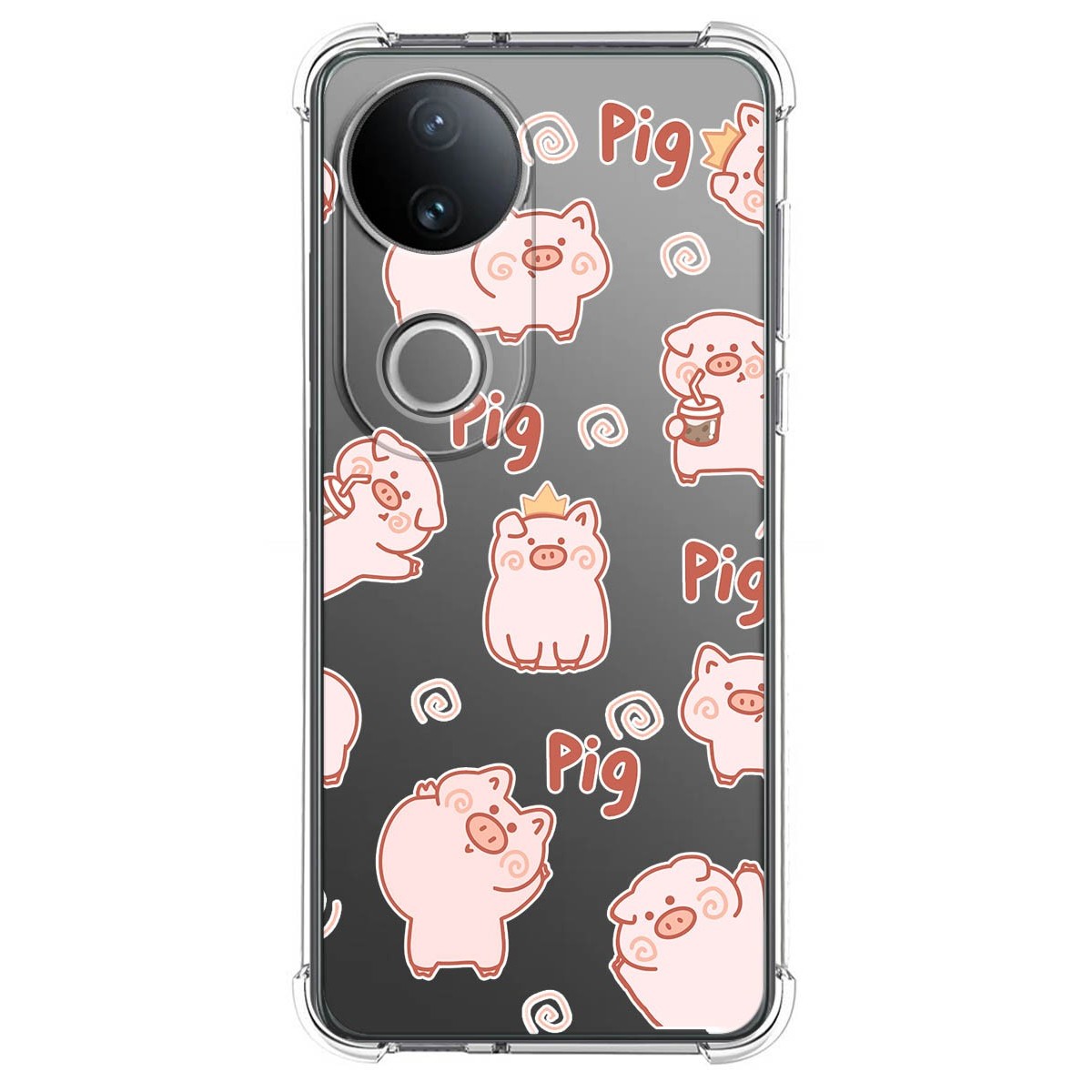Funda Silicona Antigolpes para Vivo V50 5G diseño Cerdos Dibujos