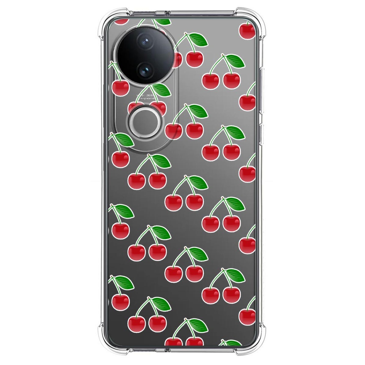Funda Silicona Antigolpes para Vivo V50 5G diseño Cerezas Dibujos