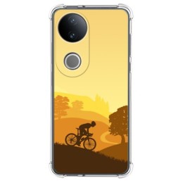 Funda Silicona Antigolpes para Vivo V50 5G diseño Ciclista Dibujos