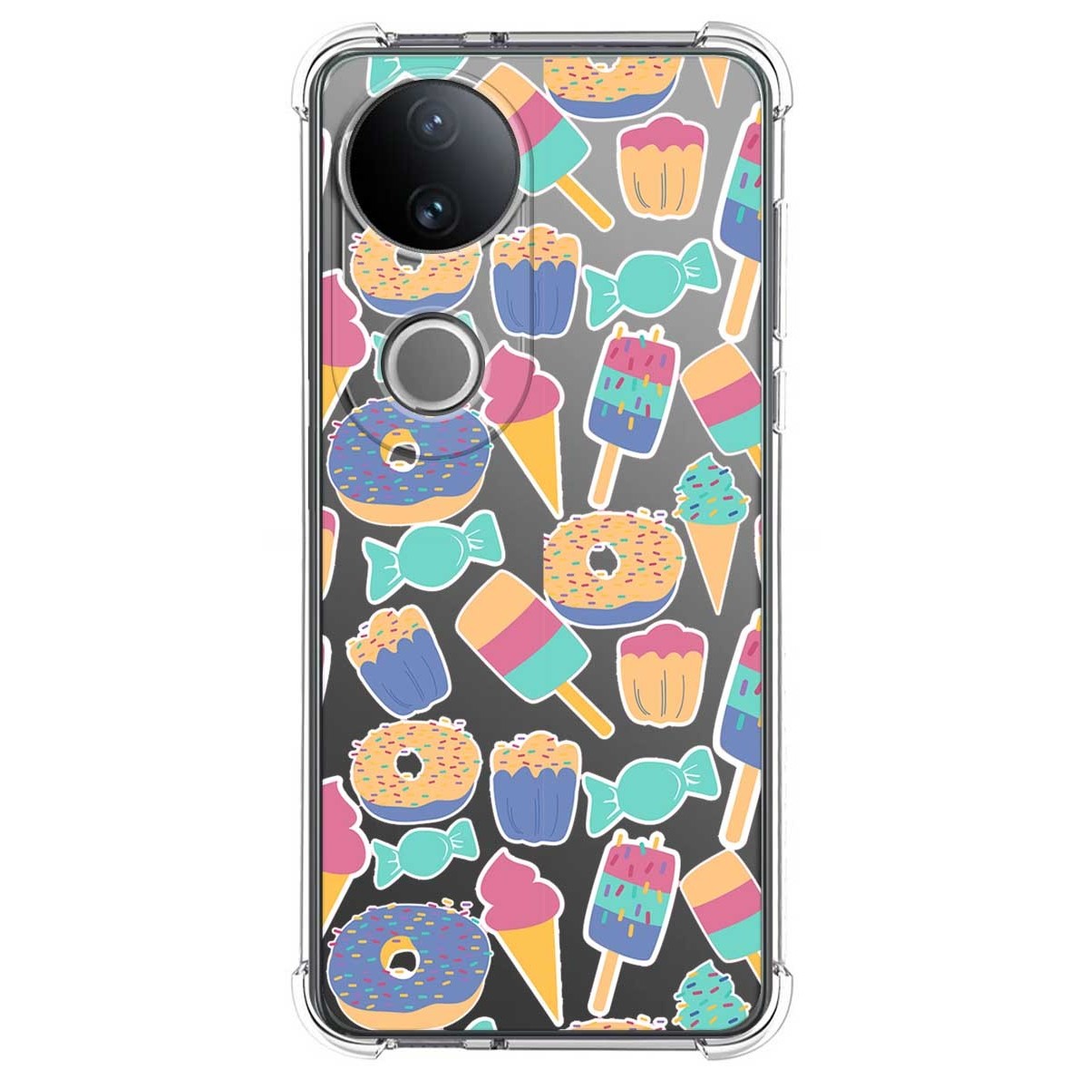 Funda Silicona Antigolpes para Vivo V50 5G diseño Dulces 02 Dibujos