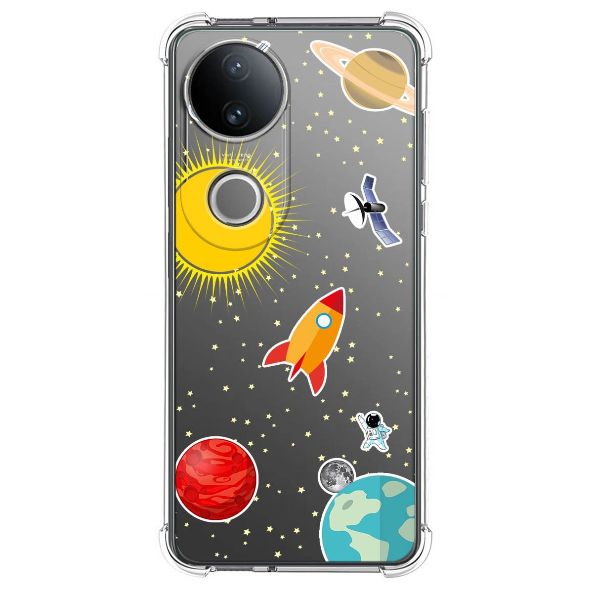 Funda Silicona Antigolpes para Vivo V50 5G diseño Espacio Dibujos
