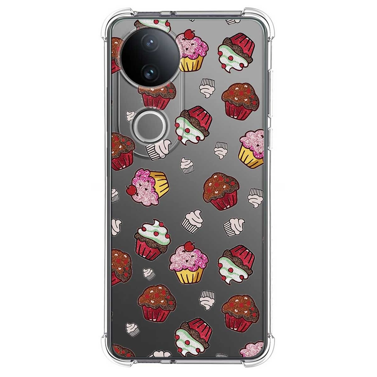 Funda Silicona Antigolpes para Vivo V50 5G diseño Muffins Dibujos