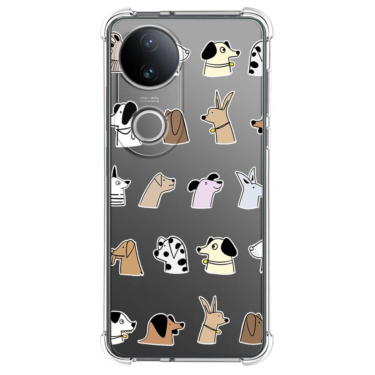 Funda Silicona Antigolpes para Vivo V50 5G diseño Perros Dibujos